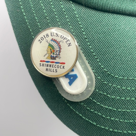USGA MEMBER U.S. Open 2018  Shinnecock Baseball Cap Hat & Magnetic Ball Marker - Picture 4 of 12